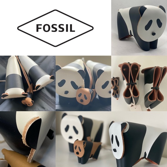 FOSSIL Folded Leather Pandas - 3PCS - Picture 4 of 10